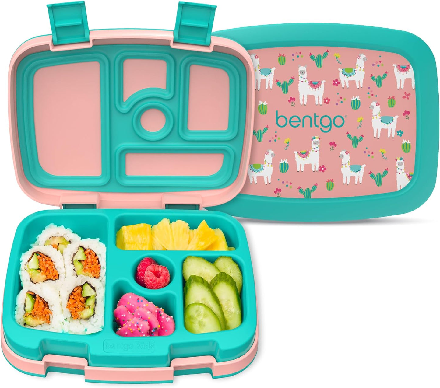 ® Kids Prints Leak-Proof, 5-Compartment Bento-Style Kids Lunch Box - Ideal Portion Sizes for Ages 3-7, Durable, Drop-Proof, Dishwasher Safe, & Made with Bpa-Free Materials (Dinosaur)