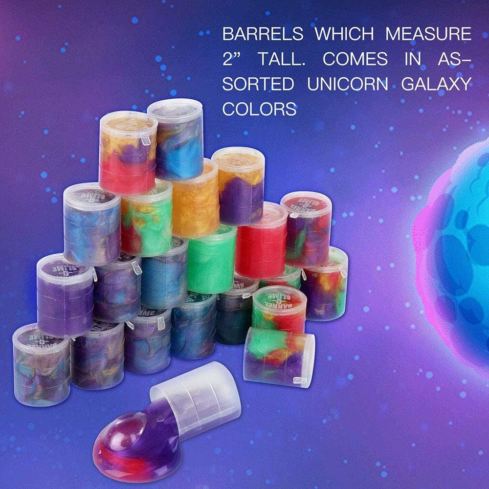 48 Pack Barrel of Slime - Colorful Sludgy Gooey Fidget Kit for Sensory and Tactile Stimulation, Stress Relief, Prize, Party Favor, Christmas Stocking Stuffers