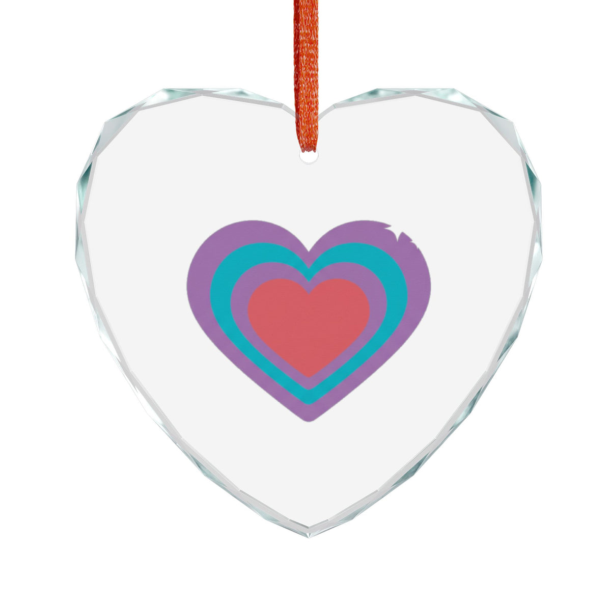 Neon Heart Glow | Crystal Glass Heart Ornament + Y2K Valentine Decor | Galentine’s, Lover & Friend Gift | Pink Neon Aesthetic
