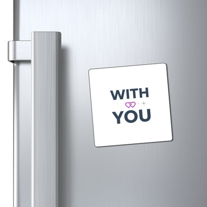 Better With You | Trendy Sublimation Magnet for Fridge & Locker | Valentine & Galentine Gift for Couples & Friends | Minimal Y2K Type