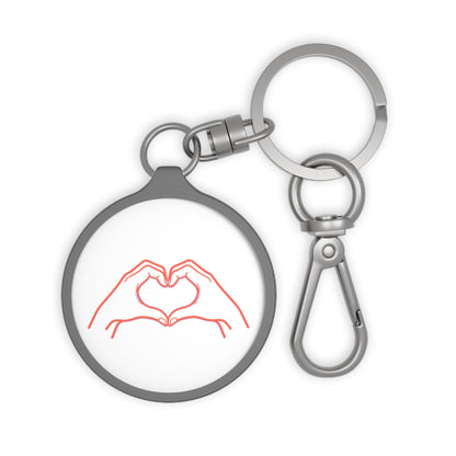 Line Art Heart Hands | Minimal Keyring Tag Accessory | Valentine & Galentine Gift for Lover, Friends, Family | Modern Aesthetic