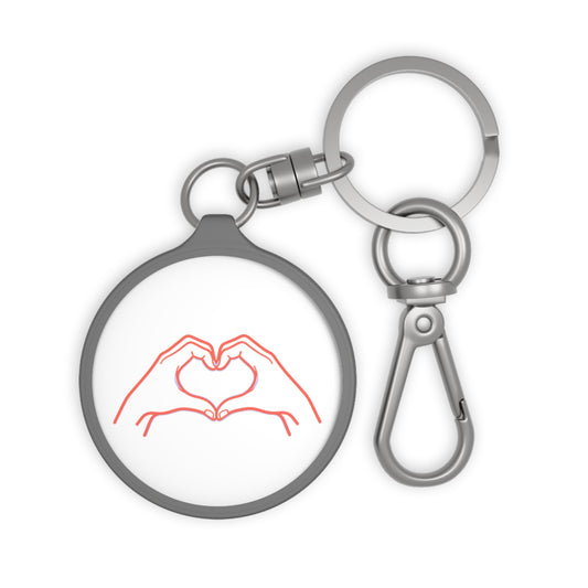 Line Art Heart Hands | Minimal Keyring Tag Accessory | Valentine & Galentine Gift for Lover, Friends, Family | Modern Aesthetic