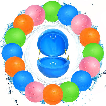 6Pcs Reusable Water Balloons, Pool Beach Toys for Kids Ages 3-12，Magnetic Water Balloons for Outdoor Toys, Summer Water Toys for Boys and Girls