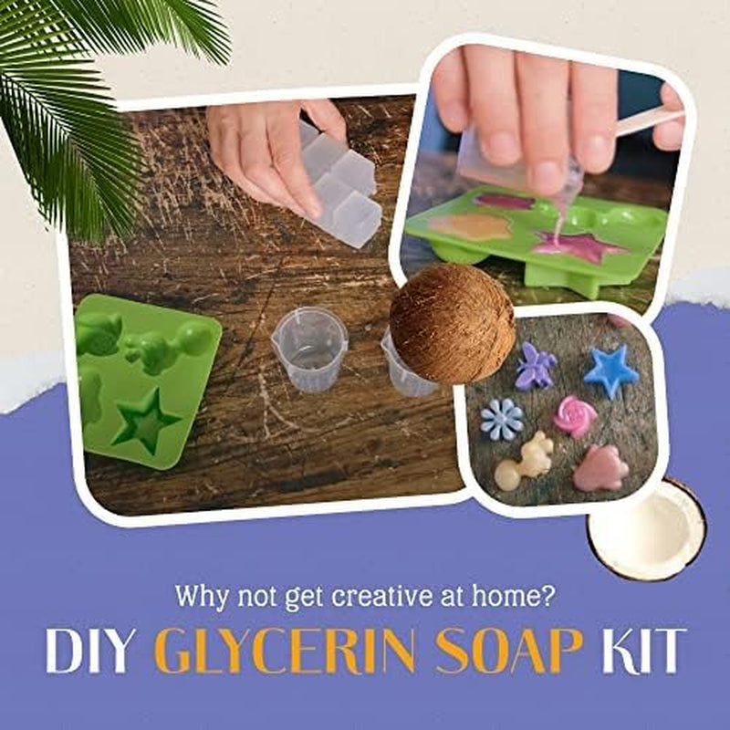 - Soap Making Arts & Crafts Kit for Kids with Organic Ingredients - Glycerin Soap DIY STEM Activity - Make 16 Soaps - with Reusable Silicone Molds, Natural Fragrances, Mica-Based Colors