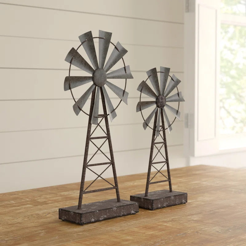 Isaiah Farmhouse Metal Table Top Décor Set