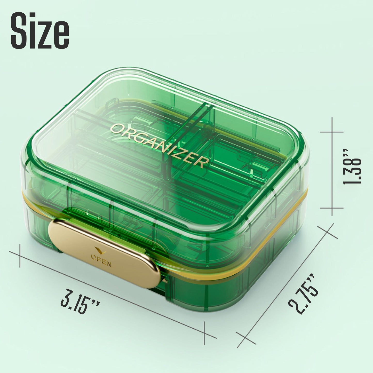 Medicine Pill Organizer Travel Cute Pill Container Small Pill Box for Purse