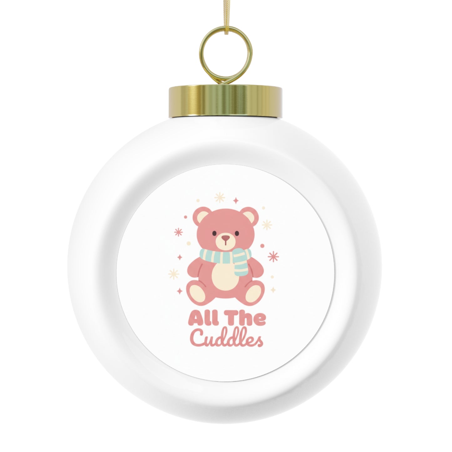 Ceramic Christmas Ball Ornament - All The Cuddles