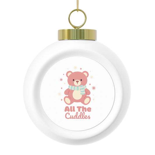 Ceramic Christmas Ball Ornament - All The Cuddles