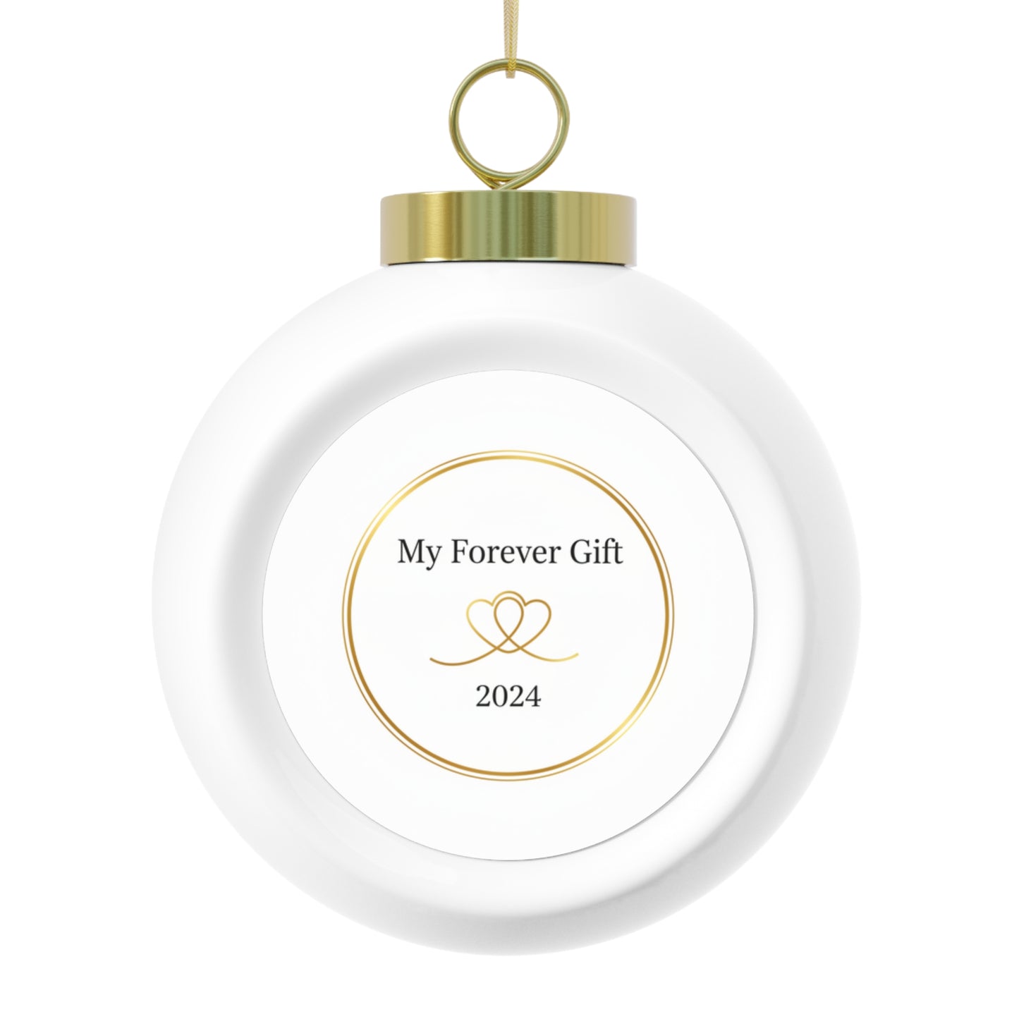 Christmas Ball Ornament — My Forever Gift Holiday Ceramic Ornament
