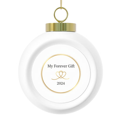 Christmas Ball Ornament — My Forever Gift Holiday Ceramic Ornament