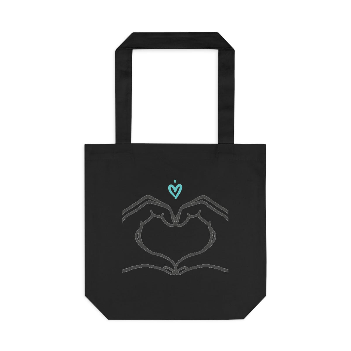 Line Art Heart Hands | Cotton Tote Bag for Everyday Carry | Valentine, Galentine’s & Couple Gift | Minimalist Aesthetic