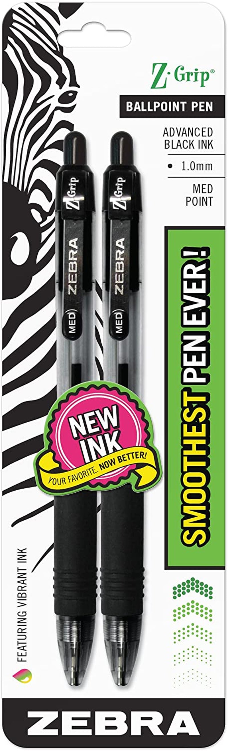 Pen Z-Grip Retractable Ballpoint Pen, Medium Point, Black Ink, 18-Pack, Model Number: 22218