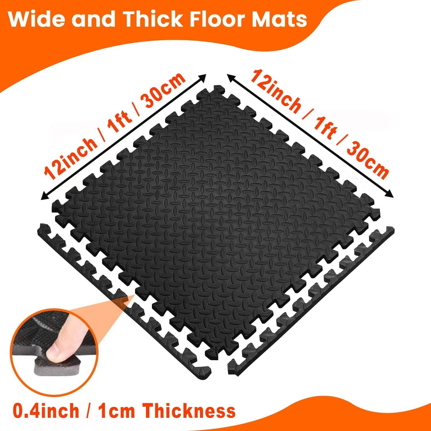 Puzzle Exercise Mat, 20 Tiles Foam Interlocking Exercise Mats - Floor Tiles for Gym Equipment and Cushion for Workouts