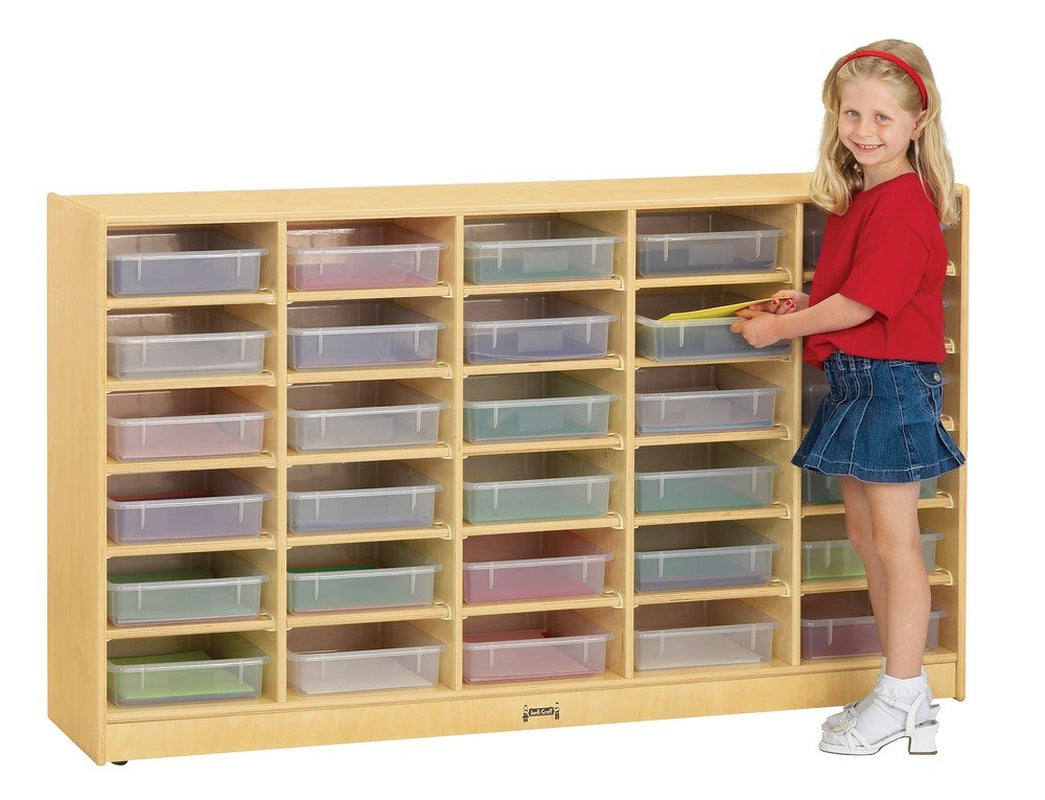 0931JC 30 Bins Mobile Storage with Assorted Colored Bins