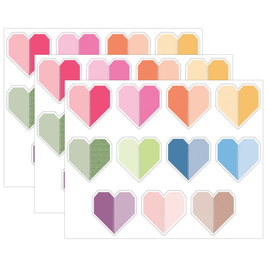 Crafty and Cool Handmade Hearts Cutouts, 36 Per Pack, 3 Packs