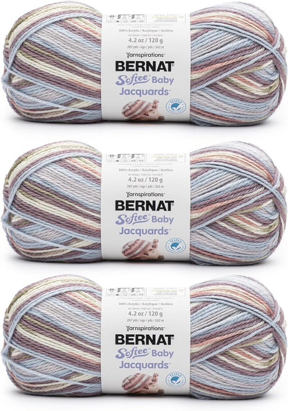 Softee Baby White Yarn - 3 Pack of 141G/5Oz - Acrylic - 3 DK (Light) - 362 Yards - Knitting/Crochet