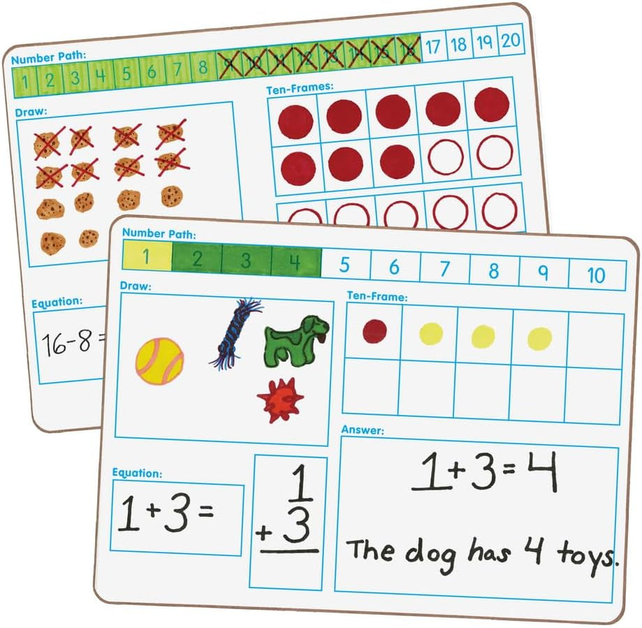 Solving Problems Two-Sided Dry Erase Boards Set