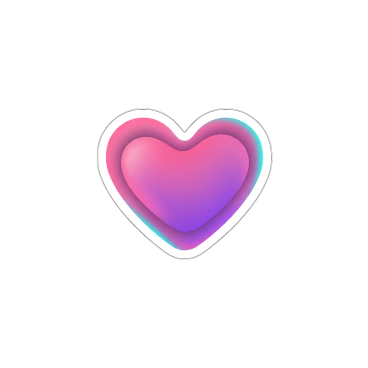 Gradient Blob Heart | Die-Cut Vinyl Sticker for Water Bottles & Laptops | Valentine & Galentine Gift | Y2K Aesthetic