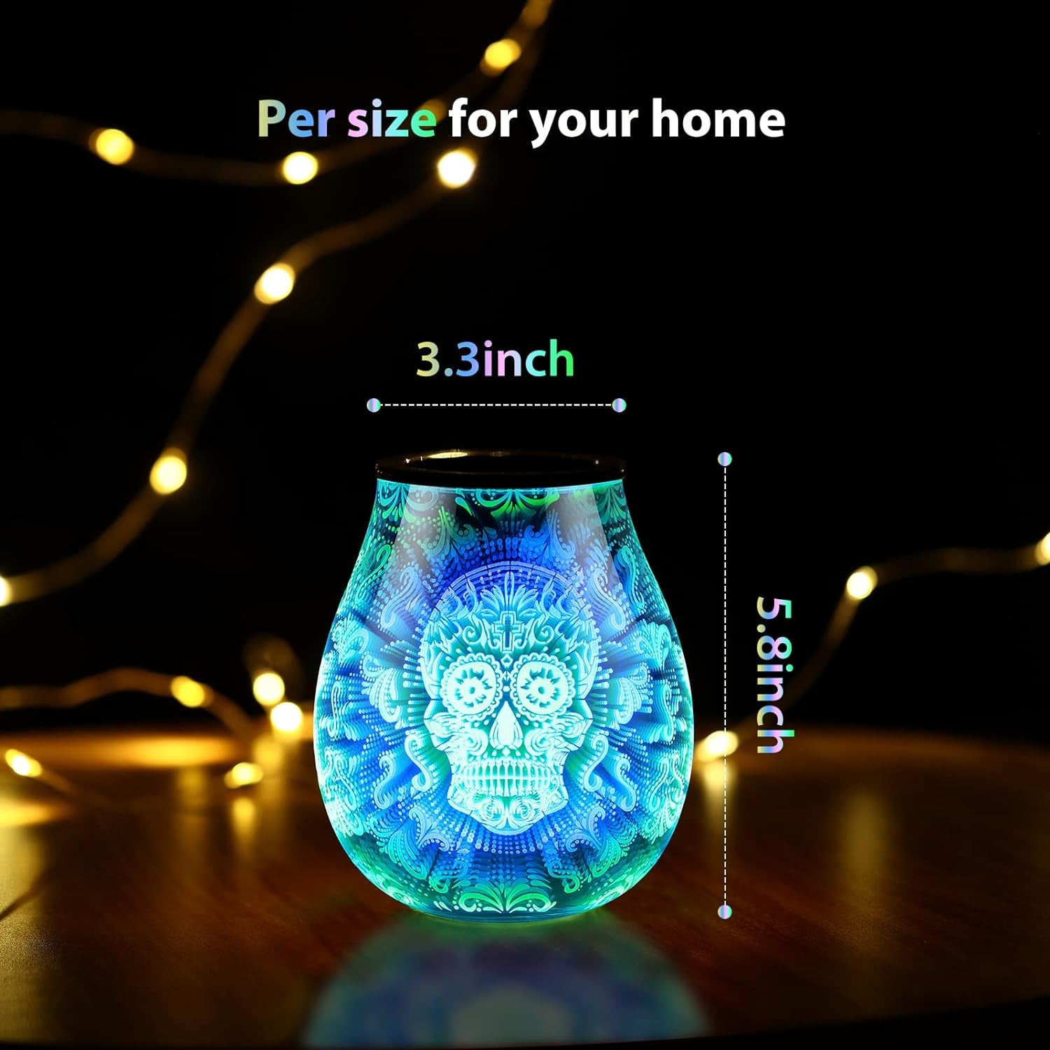 3D Glass OWL Electric Wax Burner Wax Melter for Scented Wax Scented Wax Warmer Night Light for Home Decor…