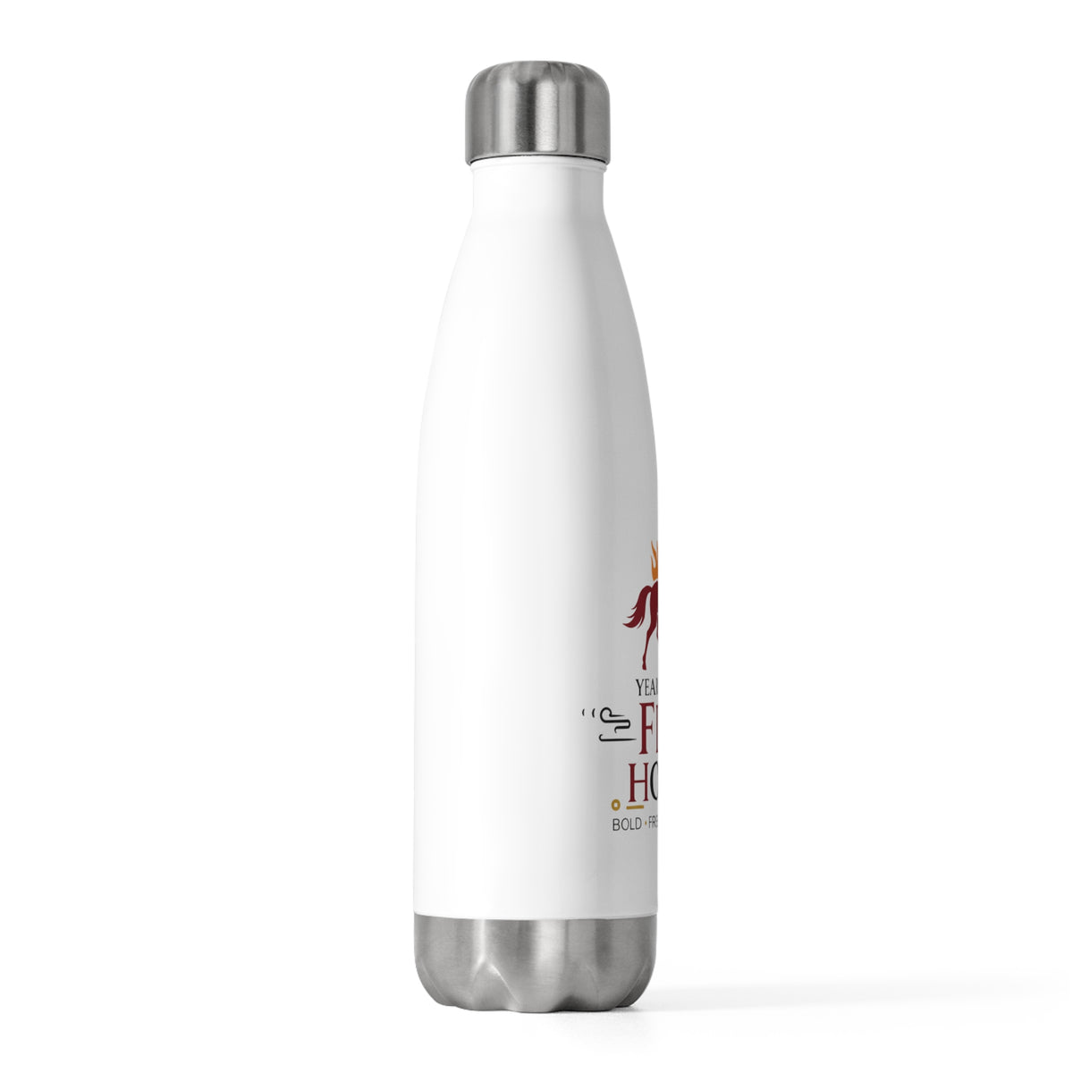 Fire Horse Lunar New Year 2026 | 20oz Insulated Stainless Steel Tumbler Bottle | CNY Gift for Family & Friends | Red Gold