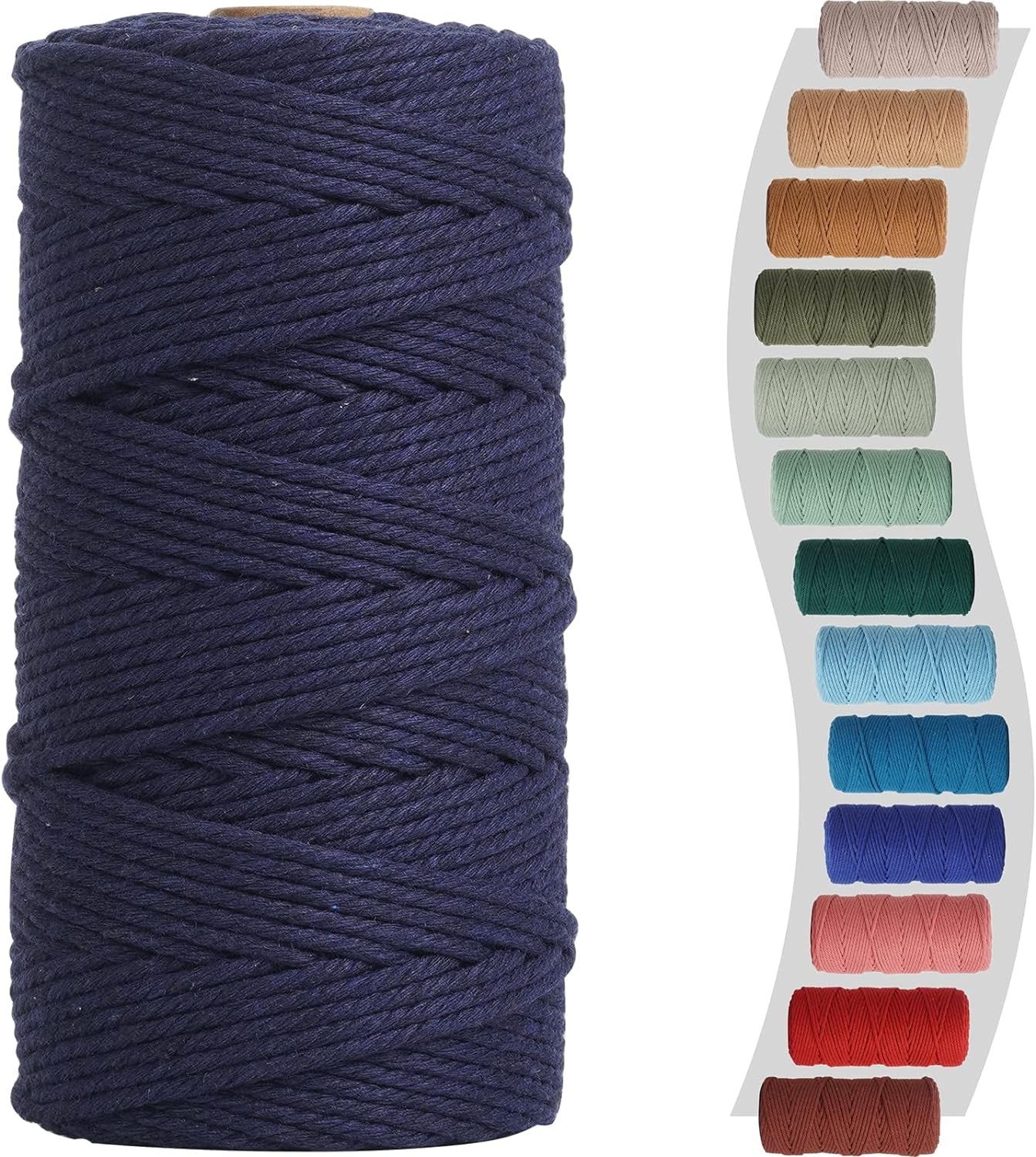 Sage Macrame Cord 3Mm X 220Yards, Colored Cotton Cord, Macrame Rope Macrame Yarn, Colorful Cotton Craft Cord for Macrame Plant Hangers, Macrame Wall Hanging, DIY Crafts