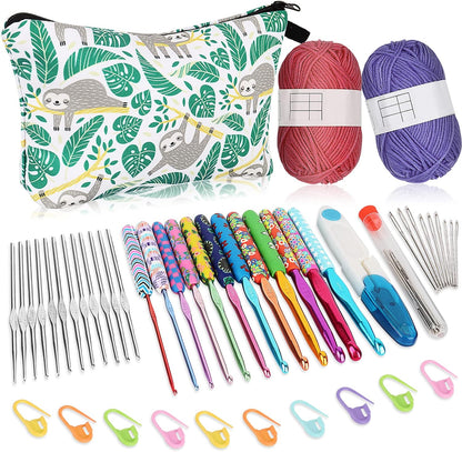Warm Crochet Hooks for Grandmother, Art Aluminum Soft Grip Crochet Needles for Crocheting, Knitting Hook for Crochet Yarn Craft - Premium Knitting & Crochet Supplies