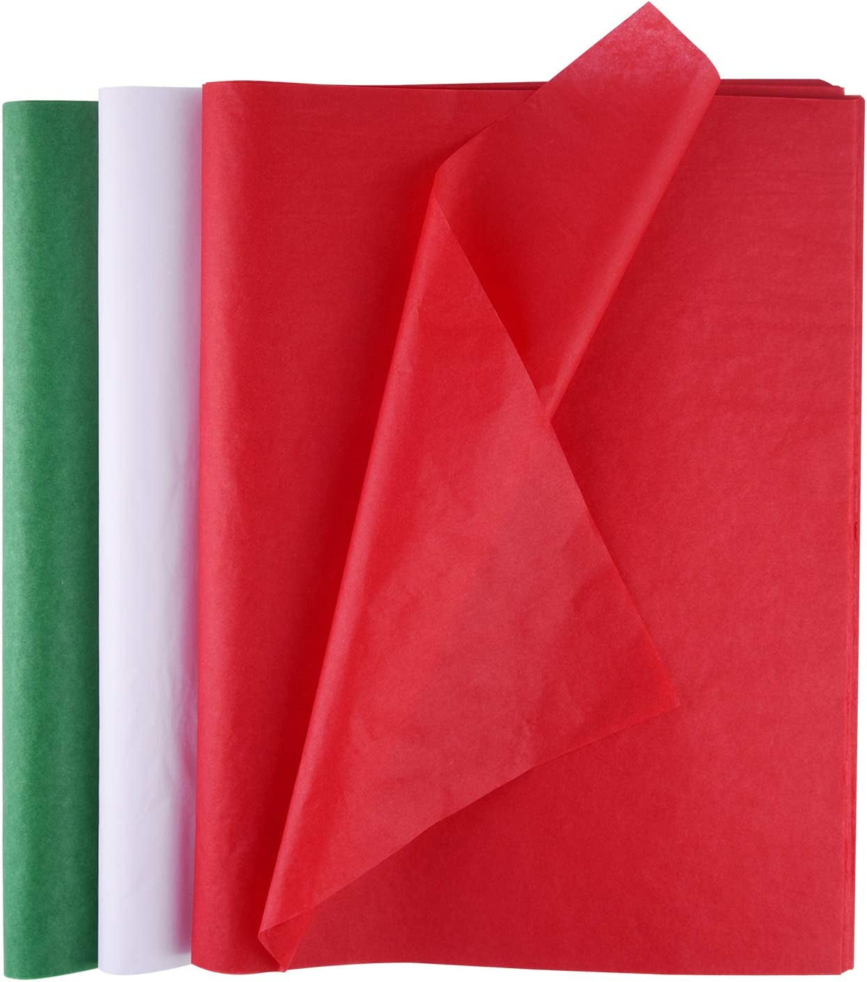 60 Sheets Christmas Tissue Paper 50 * 35Cm Christmas Wrapping Paper for DIY and Craft Gift Bags Decorations (Red)