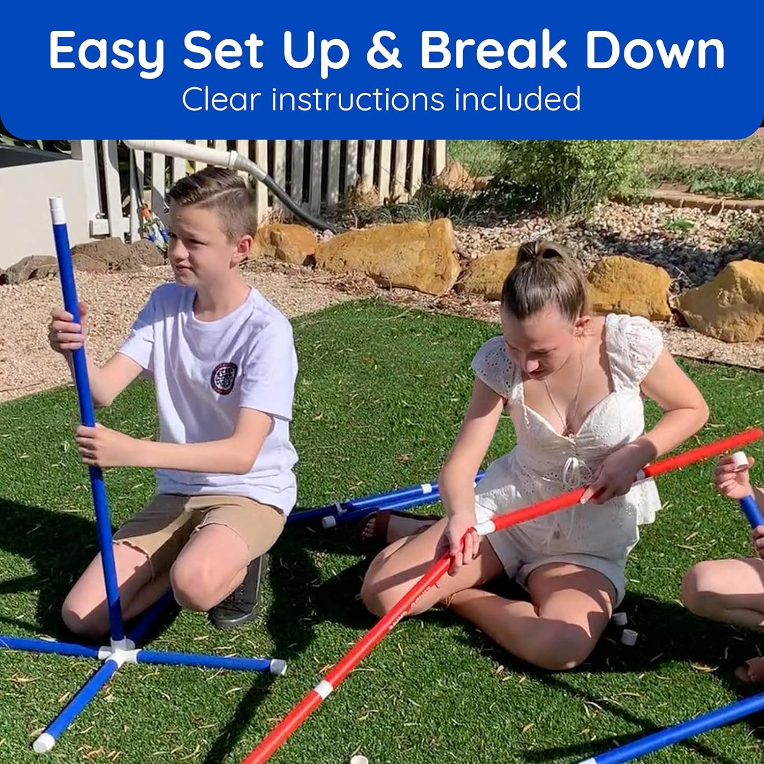 Limbo Game for Adults and Family - Indoor Holiday Fun, Backyard Games, Lawn Games or Outdoor Party Games for Kids - Easy to Set up and Play Anywhere, Easter Basket Stuffers Gifts