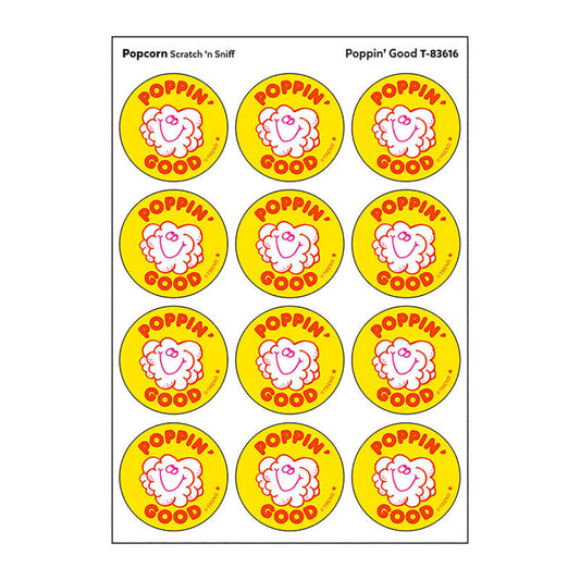 Poppin' Good/Popcorn Scented Stickers, Pack of 24