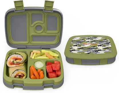 ® Kids Prints Leak-Proof, 5-Compartment Bento-Style Kids Lunch Box - Ideal Portion Sizes for Ages 3-7, Durable, Drop-Proof, Dishwasher Safe, & Made with Bpa-Free Materials (Dinosaur)