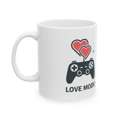 Game Controller Hearts Mug | 11oz Ceramic Coffee Cup for Gamers | Valentine & Galentine Gift for Friends | Pastel Y2K Aesthetic