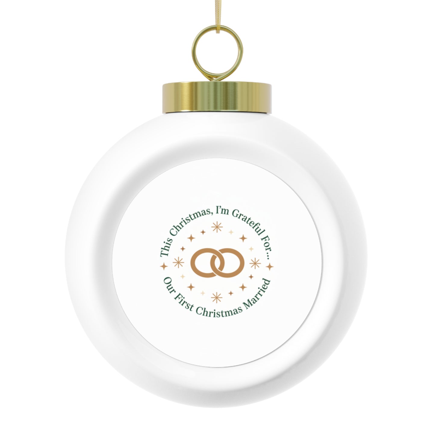 Christmas Ball Ornament Our First Christmas Married - Newlyweds Keepsake