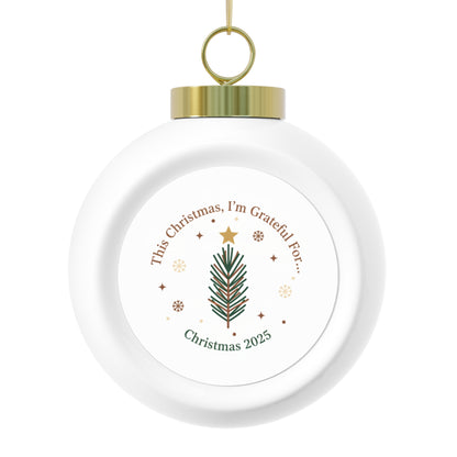 Christmas Ball Ornament - Christmas 2025 Vintage Keepsake