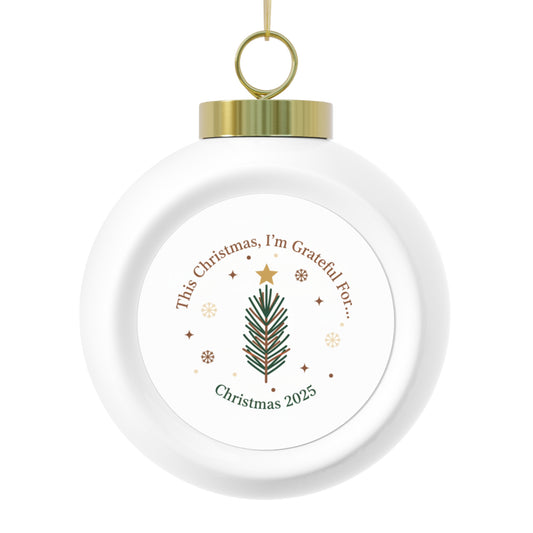 Christmas Ball Ornament - Christmas 2025 Vintage Keepsake