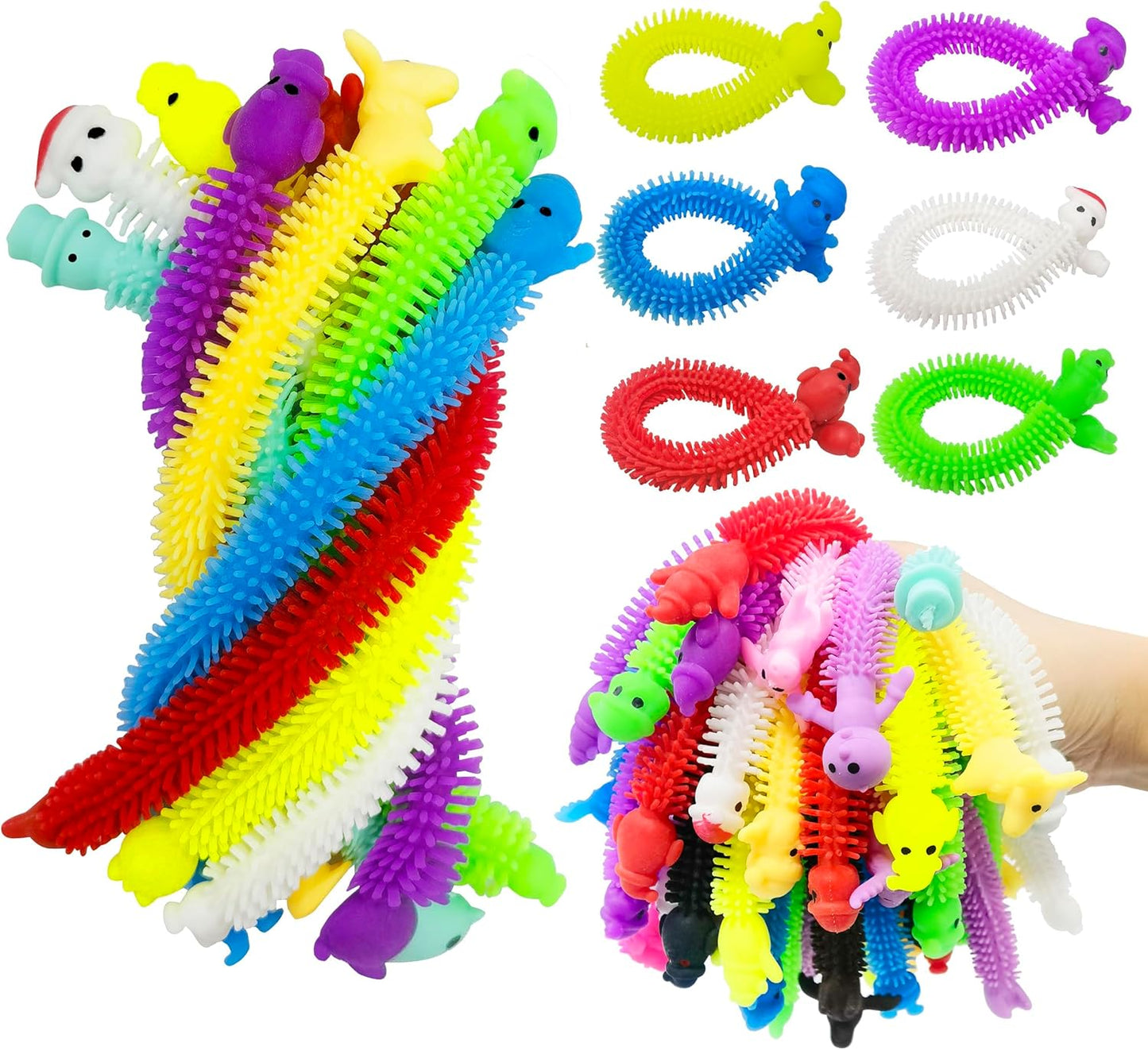 24 Pack Jesus Stretchy Strings Sensory Fidget Toys Pack Great for Kids Girls Boys Students Stress Relief and Anti-Anxiety Toys Assortment Christmas Party Favors Christmas Stocking Stuffers(Jesus)