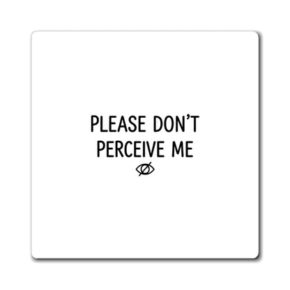 Please Don’t Perceive Me | Funny Quote Fridge Magnet Set | Gen Z Friend & Family Gift | Wobbly Marker Doodle Irony