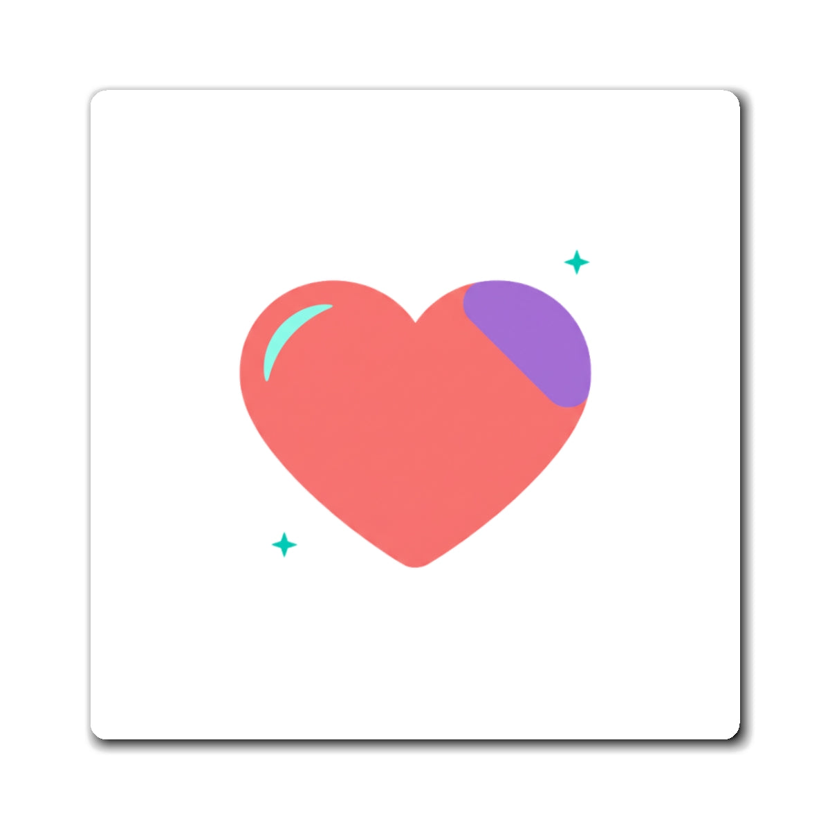 Paper Cutout Heart Shadow | Heart Magnet for Fridge & Locker | Valentine & Galentine Gift for Teens | Minimal Y2K Aesthetic