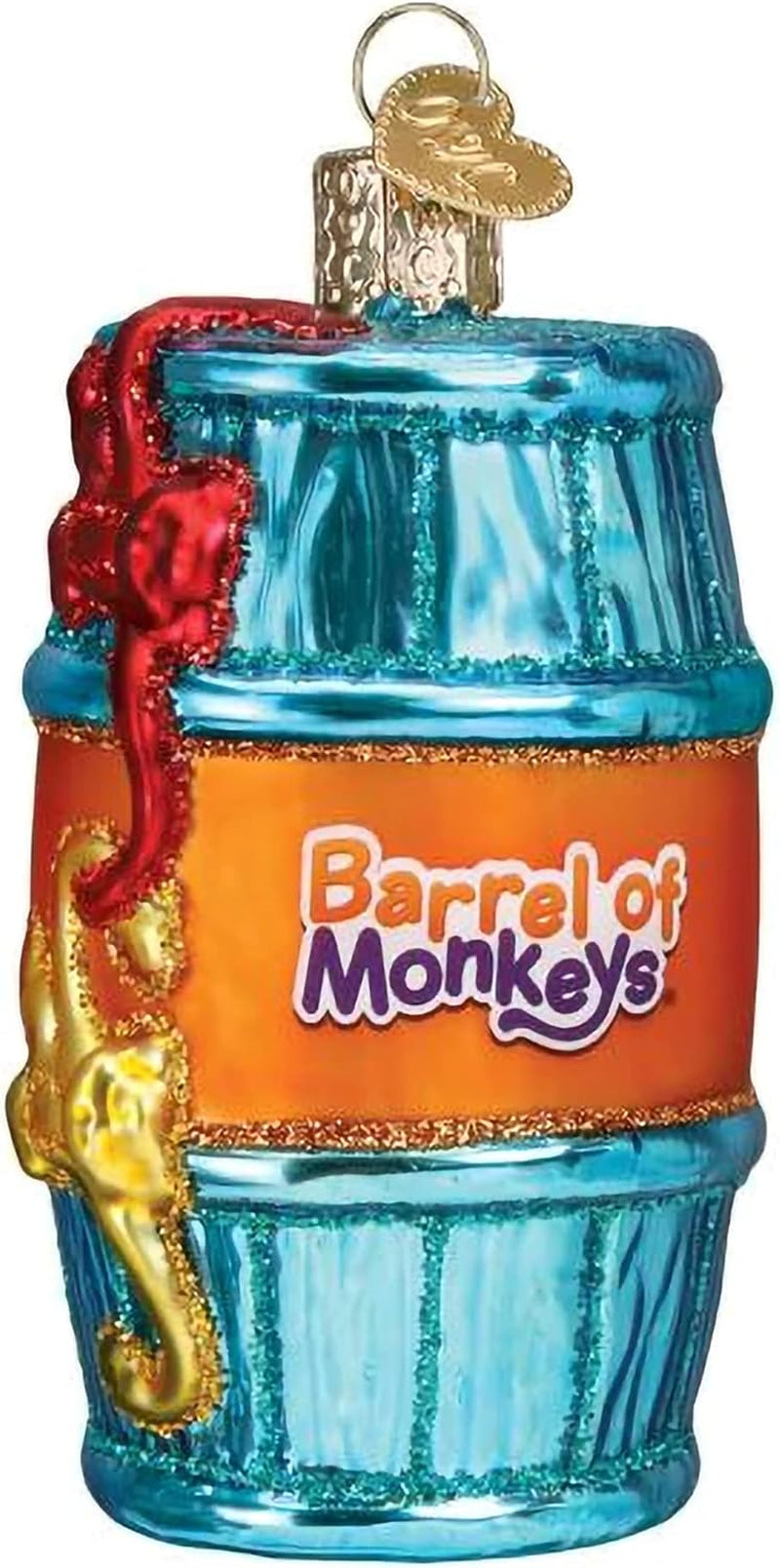 Ornaments Hasbro Barrel of Monkeys Glass Blown Ornaments for Christmas Tree