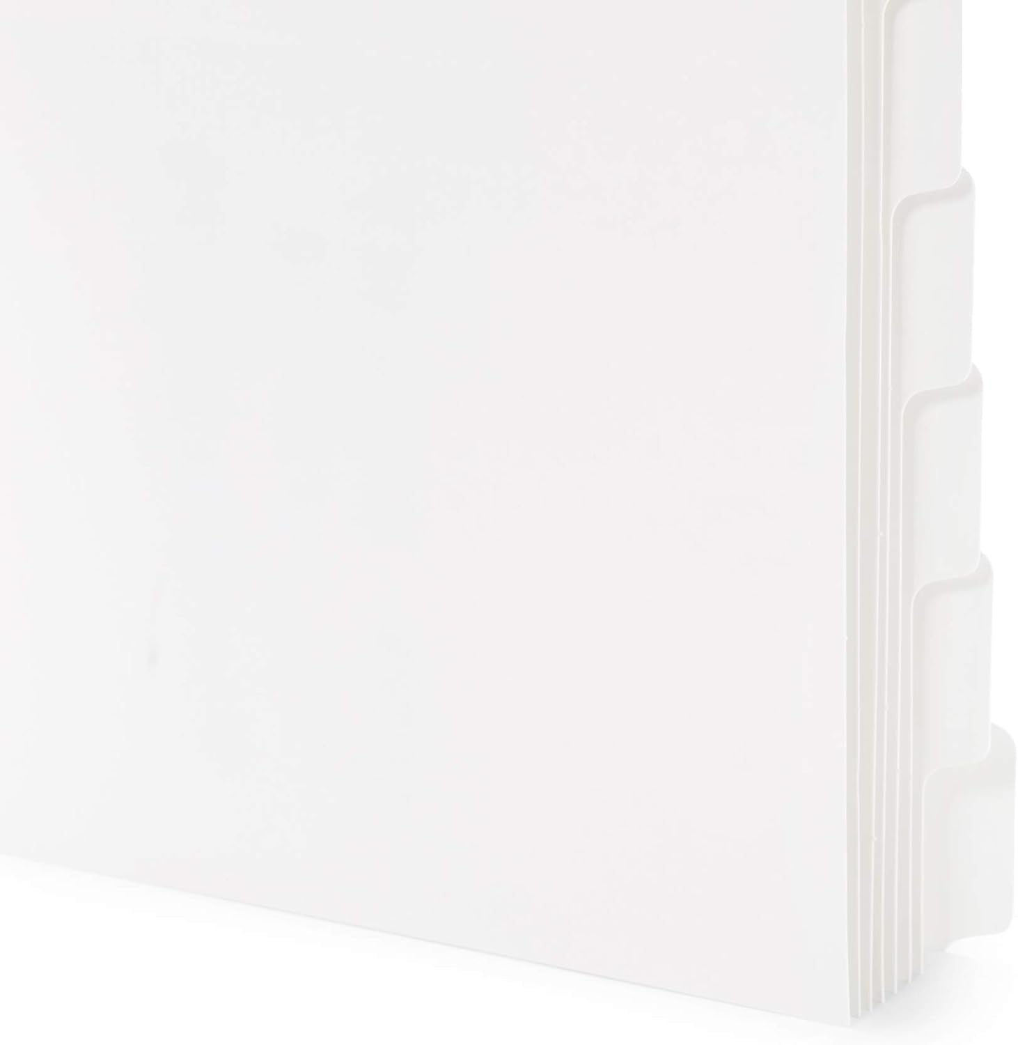 Blue Summit 3 Ring Binder Dividers with Reinforced Edge, 1/8 Cut Tabs, 96 Dividers, Letter Size, 3 Hole Punch Section Index Dividers for Binders, White, 12 Sets