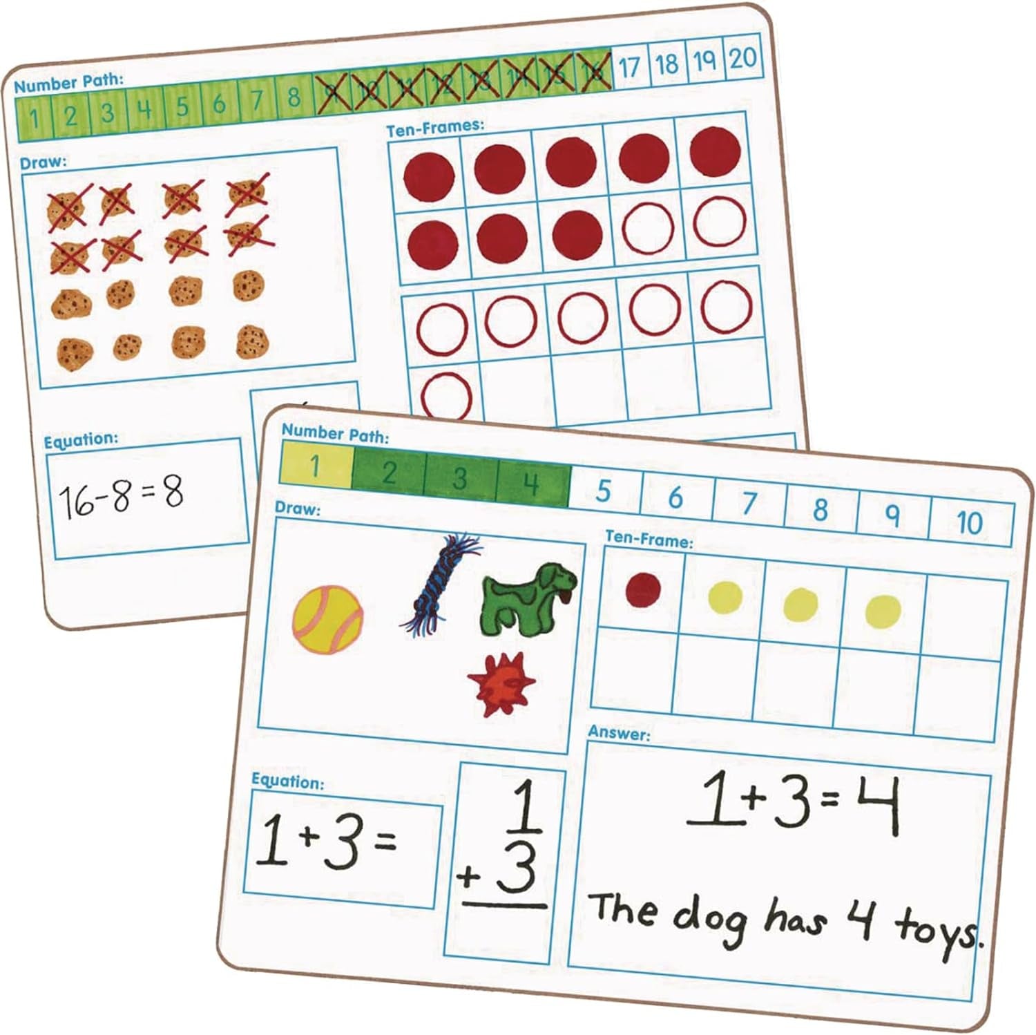 Solving Problems Two-Sided Dry Erase Boards Set