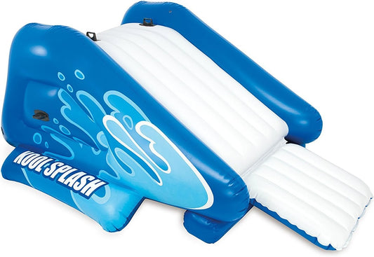 New Shop  Kool Splash Inflatable Swimming Pool Water Slide + Quick Fill Air Pump