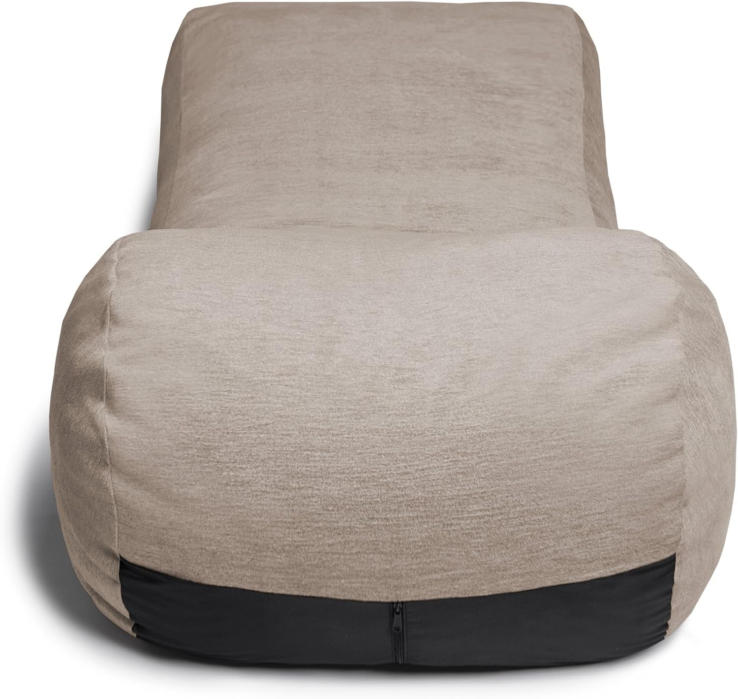 Arlo Chaise Lounger Foam Bean Bag Chair - Premium Chenille, Beige