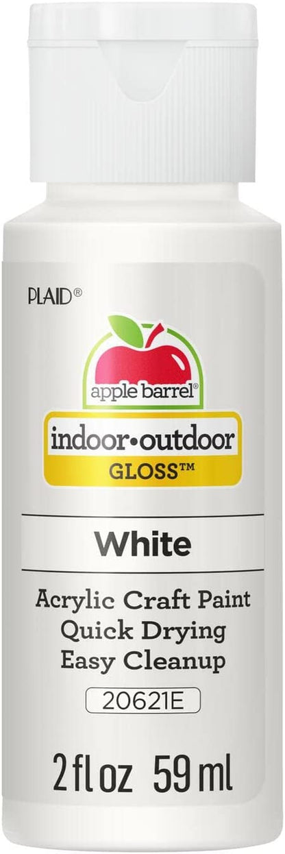 Gloss Acrylic Paint in Assorted Colors (2-Ounce), 20621 White