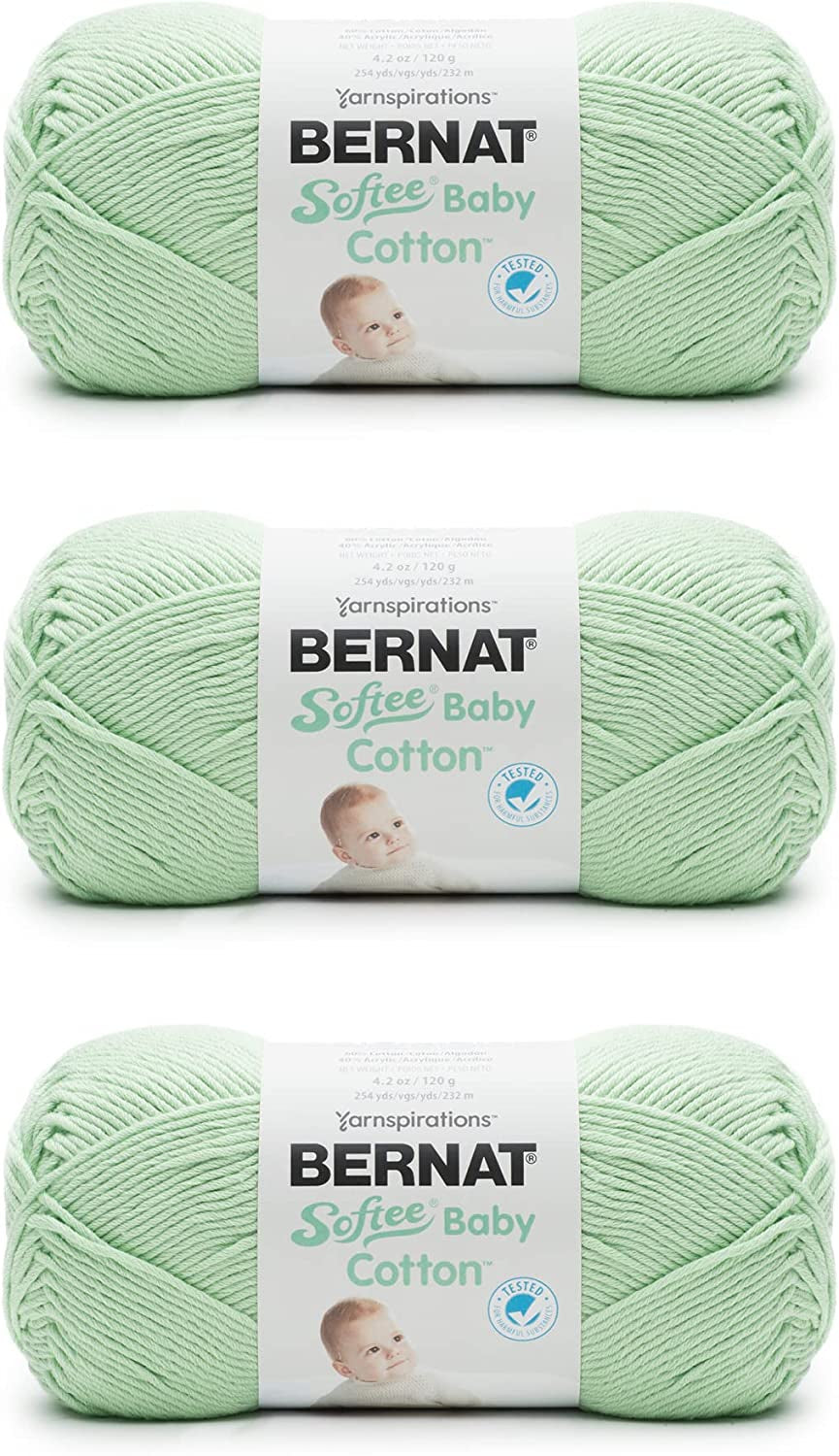 Softee Baby White Yarn - 3 Pack of 141G/5Oz - Acrylic - 3 DK (Light) - 362 Yards - Knitting/Crochet