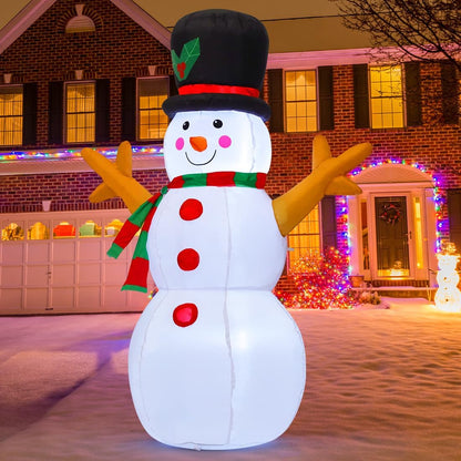 5 FT Christmas Snowman Inflatable Decoration Blow up Snowman Outdoor Christmas Yard Decoration with Branch Hand Blow up Holiday Indoor Outdoor Party Garden Yard Decoration