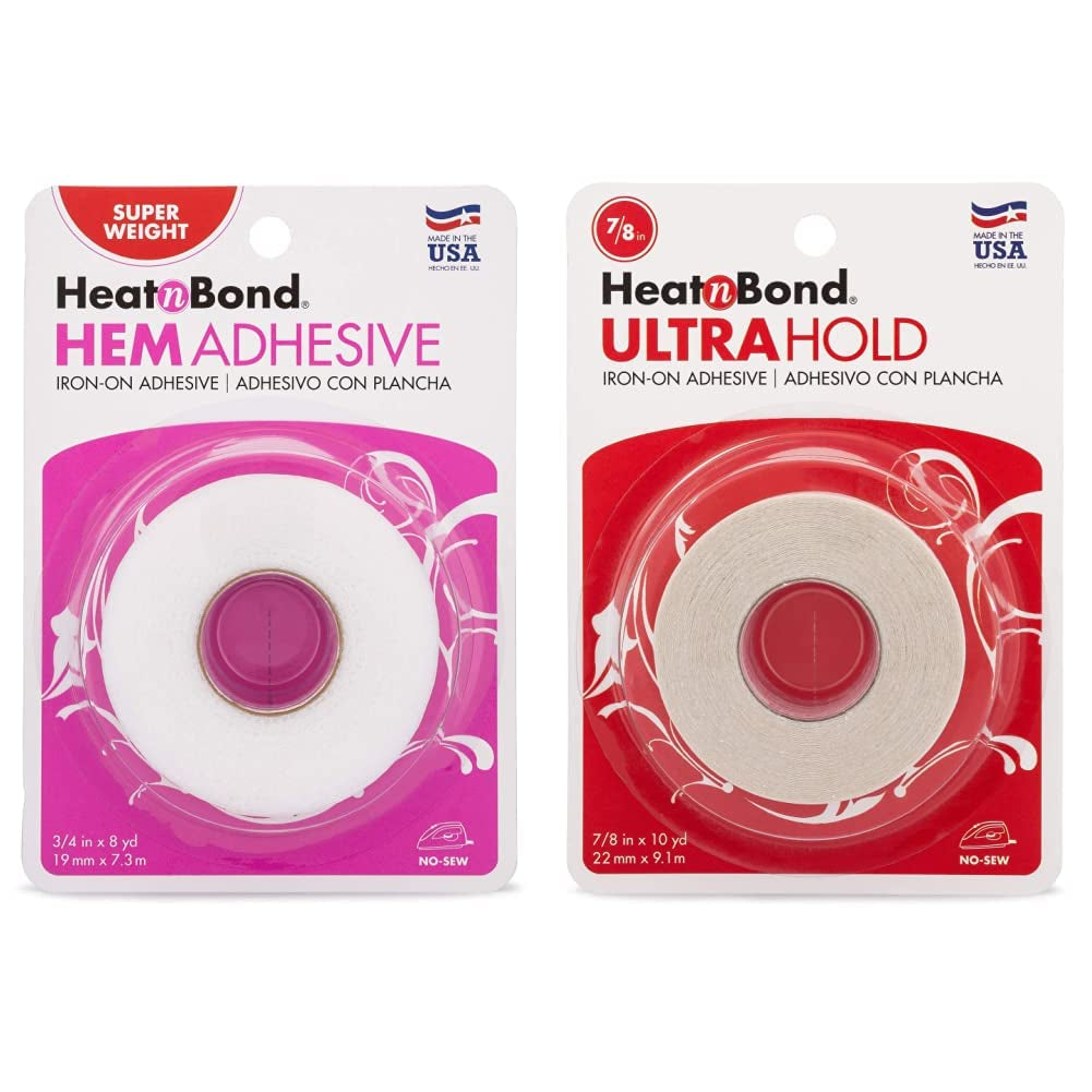 Hem Iron-On Adhesive, Super Weight, 3/4 Inch X 8 Yards, White