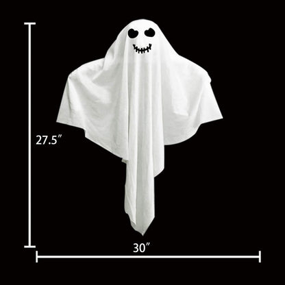 4 Pack Halloween Hanging Ghosts, 27.5 Inch with Light up Ghost Kit for Indoor outside Ornaments, Spooky Yard Tree Halloween Decorations Outdoor, Party Décor