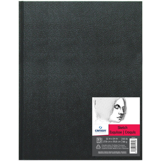 Artist Series Sketch Art Book, Black Cover, Hardbound, 90 Sheet, 11x14 inch, 1 Count