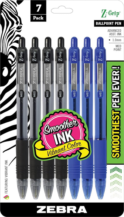 Pen Z-Grip Retractable Ballpoint Pen, Medium Point, Black Ink, 18-Pack, Model Number: 22218