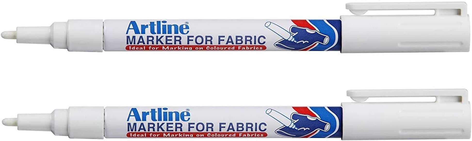 White Permanent Fabric Markers Pen for Clothing (2 Markers)